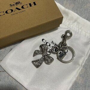 Coach Silver Bow Keychain